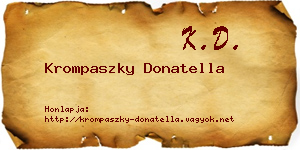 Krompaszky Donatella névjegykártya